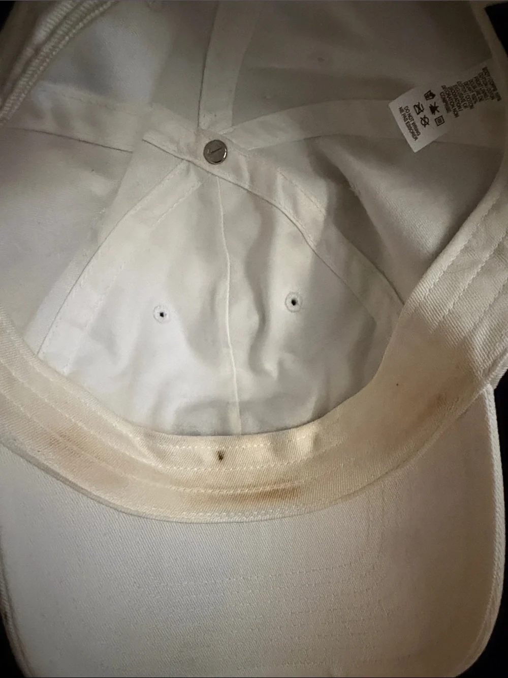 Nike White Baseball Cap with Black Logo